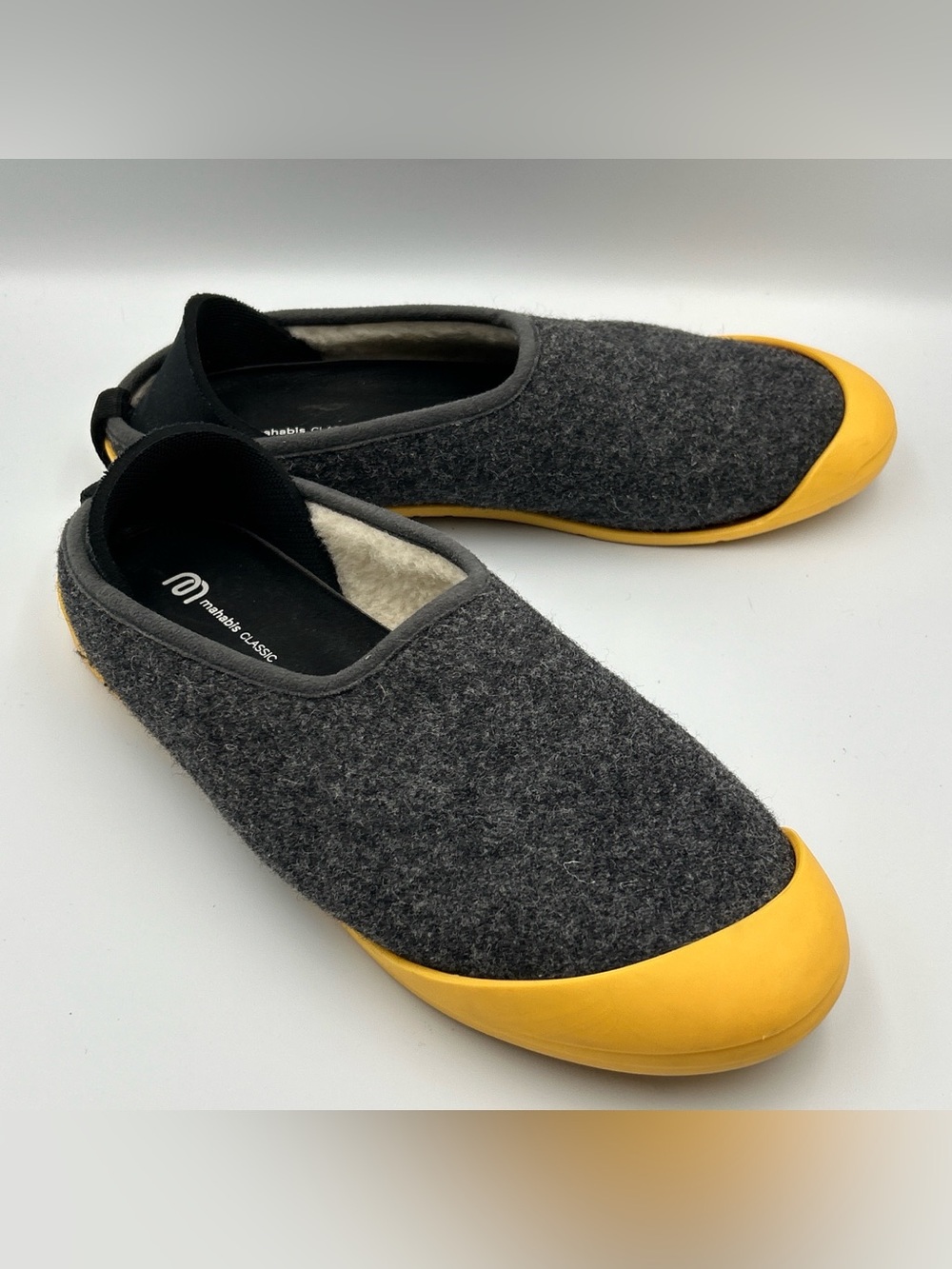 MAHABIS Classic Slippers US Size 8.5/9 Slip On Loafer Indoor Outdoor Gray Felt - Picture 4 of 13